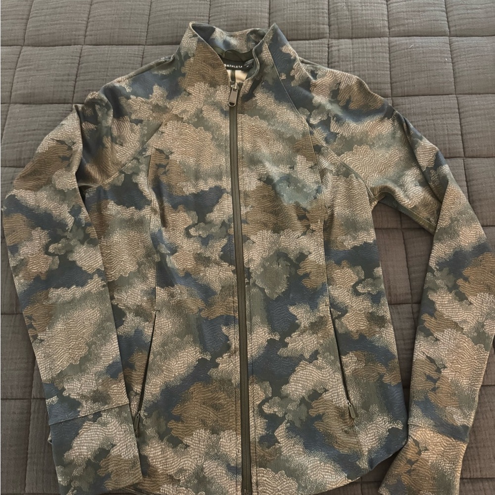 Athleta Green Camouflage Jacket